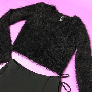 Forever 21 Fuzzy Cropped Sweater